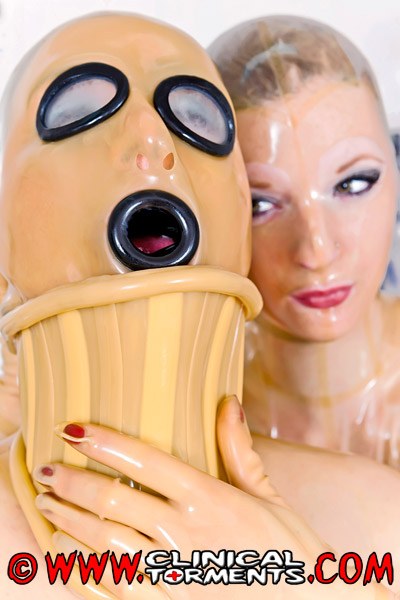 Clinical Lesbian Play In Transparent Latex 13