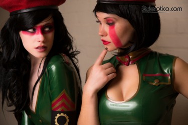 Beautiful Girls In Green Latex 7