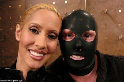 Blonde Rubber Mistress Milks Cock 1