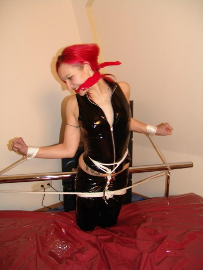 Bound On Her Bed 11