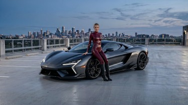 Cara Burgundy Latex And Gunmetal Supercar 2