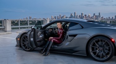 Cara Burgundy Latex And Gunmetal Supercar 4