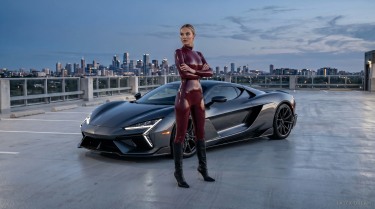 Cara Burgundy Latex And Gunmetal Supercar 7