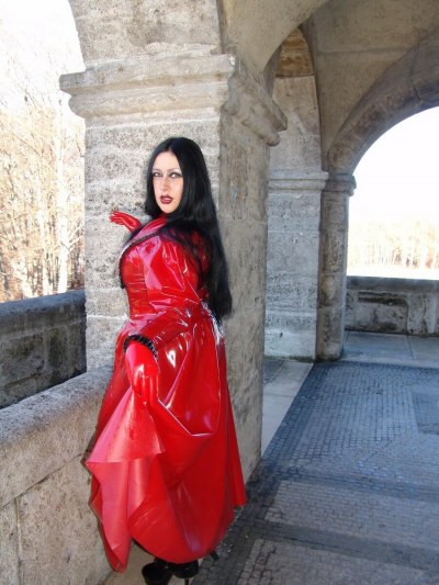 Fetish Lady Angelina In Red Latex 7