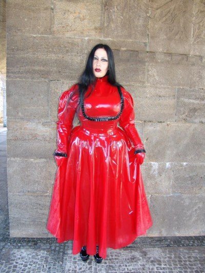 Fetish Lady Angelina In Red Latex 8