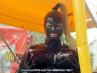 In Front Of Cologne Cathedral In Black Latex 13