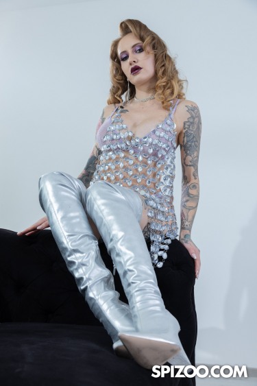 Ivy Maddox In Silver Boots 11