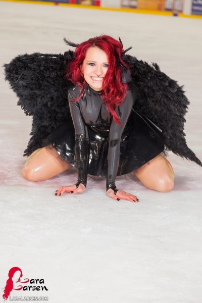 Lara Larsen In Black Swan On Ice 3