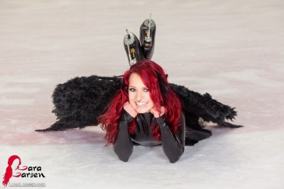 Lara Larsen In Black Swan On Ice 7