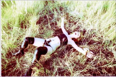 Latex Amateur In The Grass 11