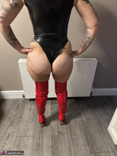 Latex Boots And Baby Oil 2