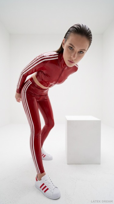 Lunea Cherry Red Latex Sports Luxe Editorial 2