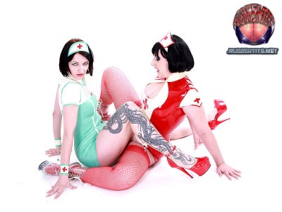 Naughty Nurses In Latex 5