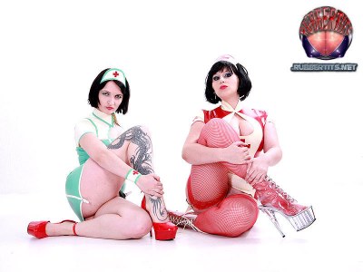 Naughty Nurses In Latex 8