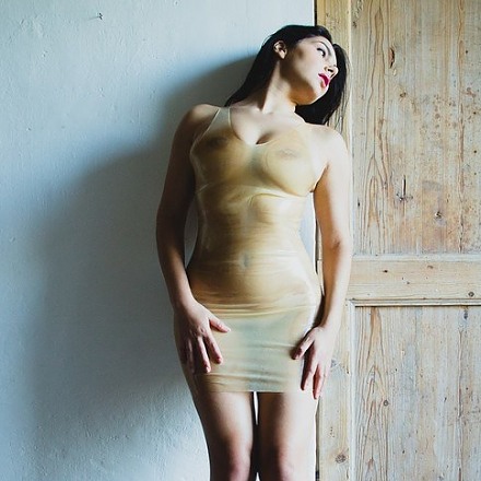 Italian Beauty Valentina Nappi In A Transarent Latex Dress Masturbates With A Big Dildo